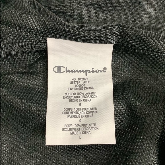 Mens Champion Large Shorts Logo Black Red Basketball Jersey Mesh Drawstring NWOT - Picture 8 of 10